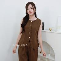 Gambar ORECCA - Pevita Blouse Atasan Wanita Tanpa Lengan Wanita - Black dari Orecca.id Kota Administrasi Jakarta Barat 4 Tokopedia