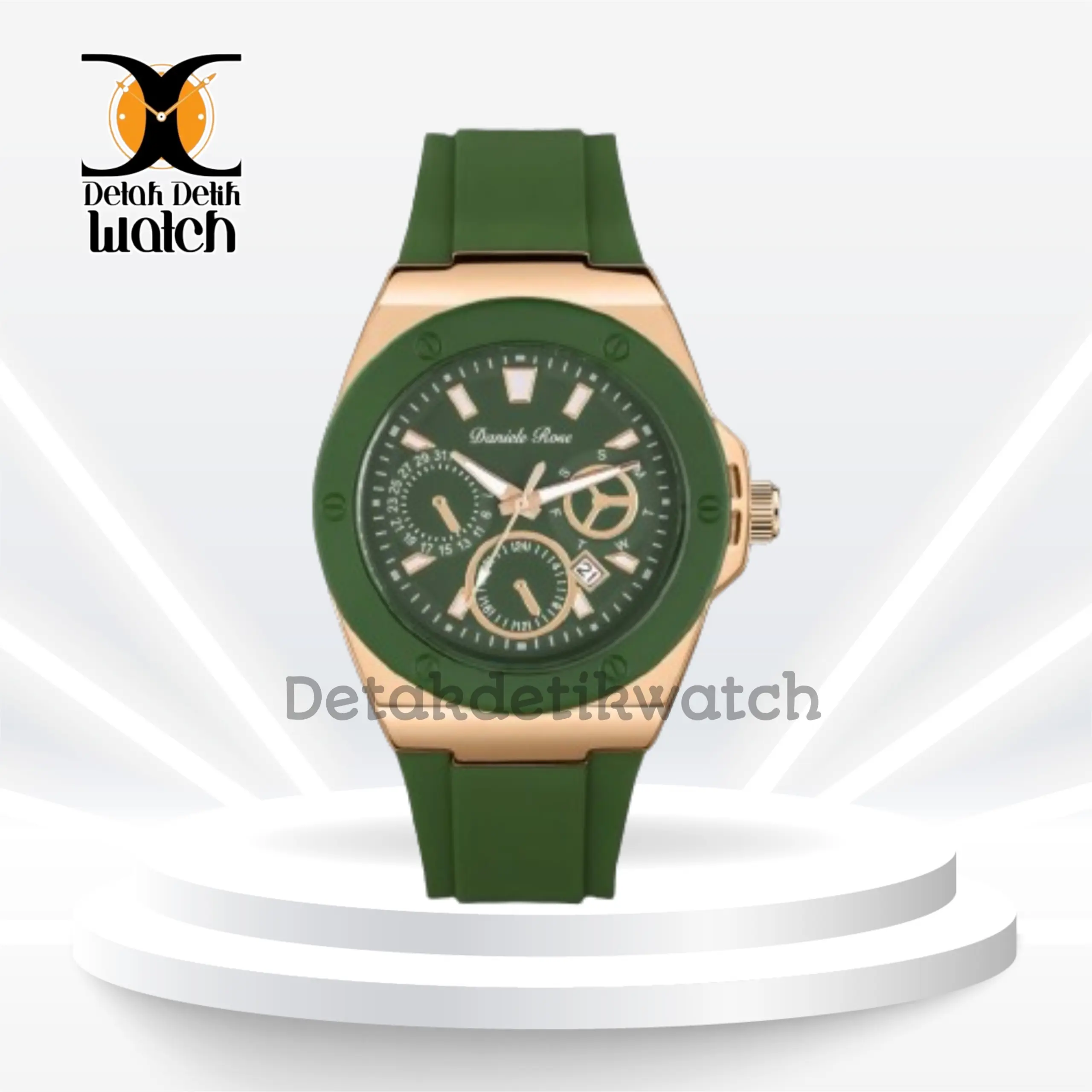 JAM TANGAN SPORTY PRIA & WANITA KARET RUBBER TANGGAL ON