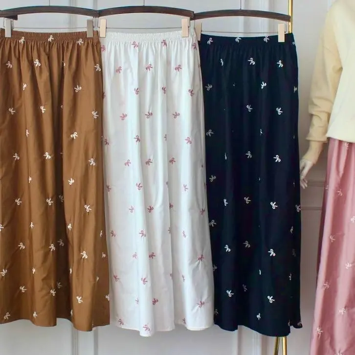 Bella Sulam Skirt. Introducing Bella Sulam Skirt that is sewn with embroidery and fully garters at the waist.