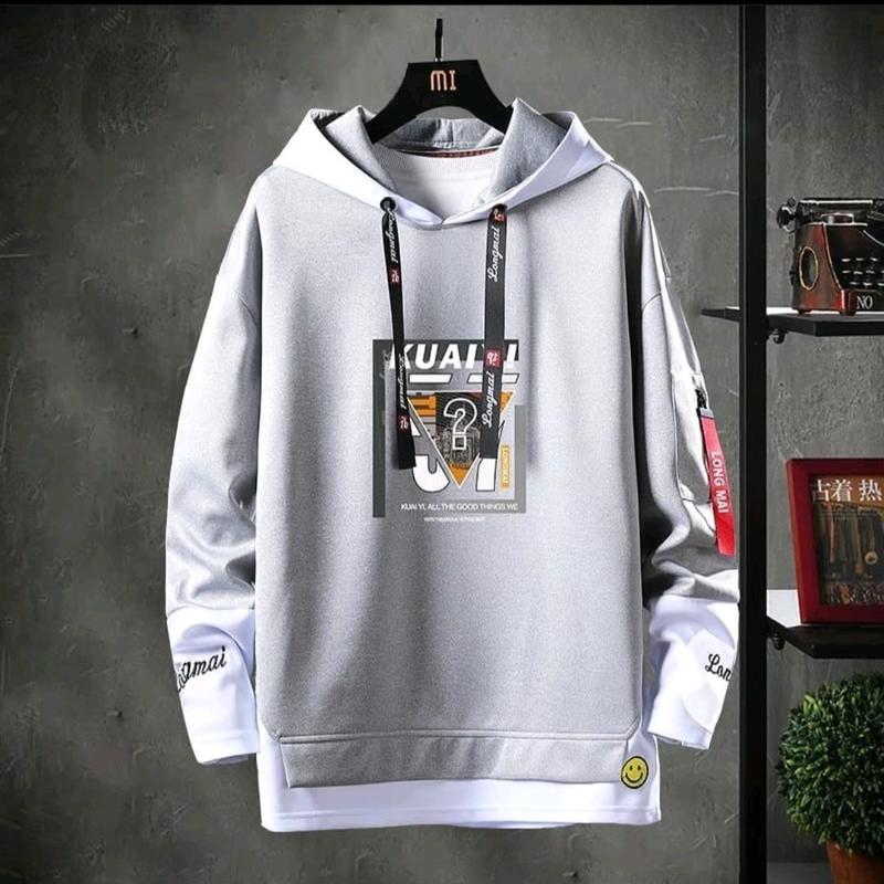 Terlaris Sweater Hoodie Korea Mod l Baru  Pria Wanita Bahan Lembut Tebal Keren Panjang Tangan Distro Unisex Fleece Sports Loose-fitting vneck short sleeve willow green t-shirt 5