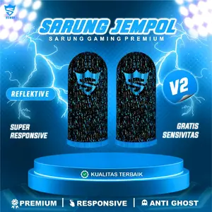 SENS Sarung Jempol Game V2 Carbon Fiber Logo Reflektif Kualitas Super Responsif Anti Ghost untuk Gamers