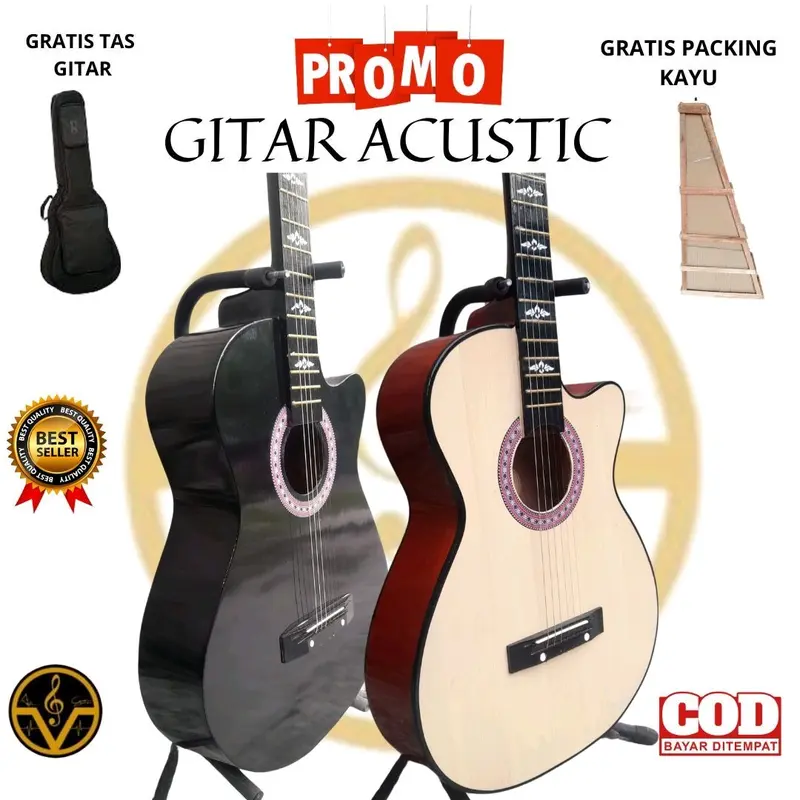 Gitar Akustik Yamaha Custom Untuk Pemula Senar String Rangka Kayu pinus 5