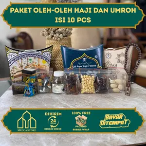 Paket 10pcs Oleh-oleh Haji dan Umroh Dus Tali Lengkap isi Air Zamzam dan Tasbih