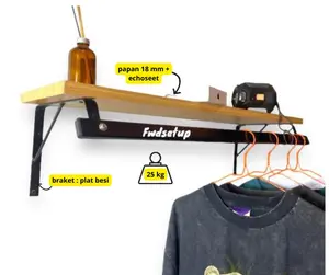 RAK GANTUNGAN BAJU BESI RAK GANTUNGAN BAJU DINDING GANTUNGAN BAJU PREMIUN KUAT MURAH