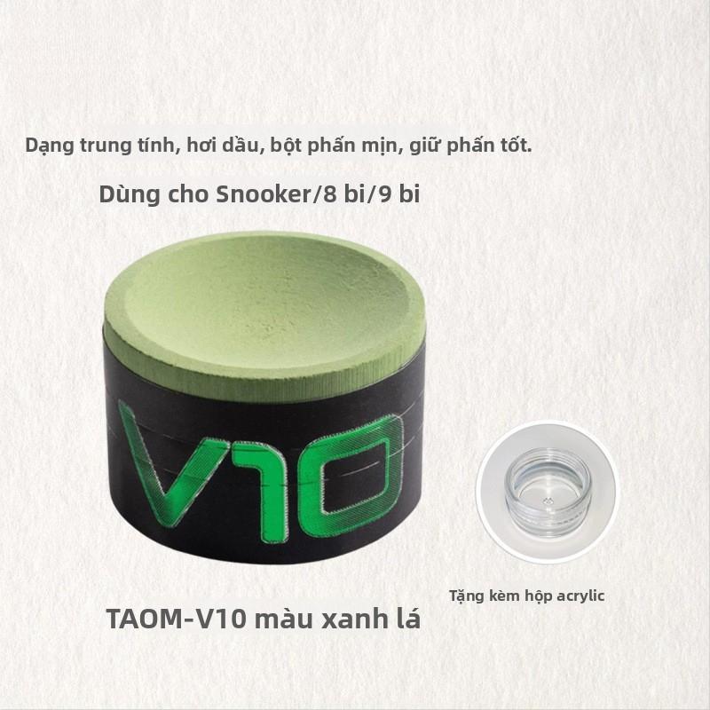 Lơ chà gậy bi-a Taom V10 chuyên nghiệp, phụ kiện bi-a dùng cho snooker và bi-a 8 bóng, độ bám tuyệt vời hỗ trợ thực hiện các cú đánh xoay chính xác, ít bụi không làm dơ vải bàn bi-a, độ bền cao không hao mòn nhanh, dễ bảo quản, phù hợp cơ thủ mọi trình độ