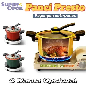 COD Supercook Panci Presto 3.5 Liter Teflon Pressure Cooker Micro Pressure Cooker Pot 3.5L Daging Empuk Anti Lengket