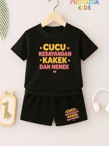Protozoa Kids Kaos Stelan Anak Cucu Kesayangan Kakek Dan Nenek Bahan Katun Combed 30s Menyerap Keringat Untuk Laki-laki Dan Perempuan Usia 6 Bulan Sampai 10 Tahun