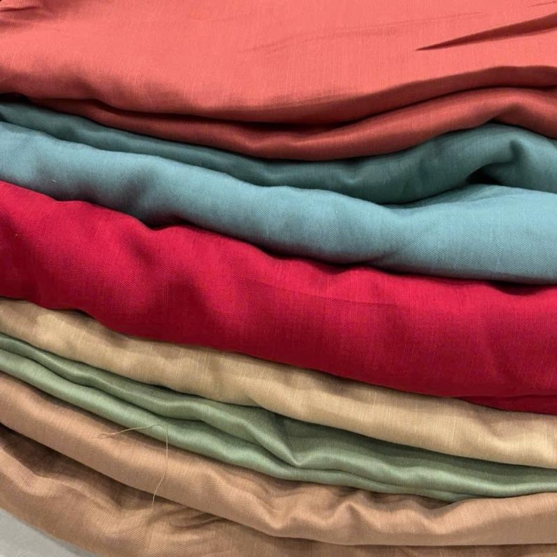 Vải Linen (chất thô, mỏng, mát) 35k/1m cao cấp màu trơn, chuyên may áo sơ mi, quần ống rộng cho cả nam, nữ