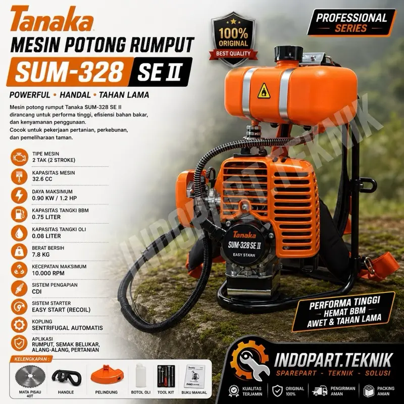 Mesin Potong Rumput Tanaka Sum ll Made in Japan - Brush Cutter Tanaka Komplit Original