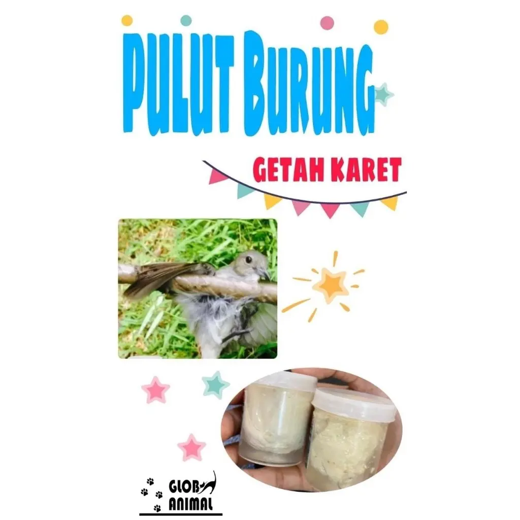 PULUT BURUNG GETAH KARET SUPER LENGKET