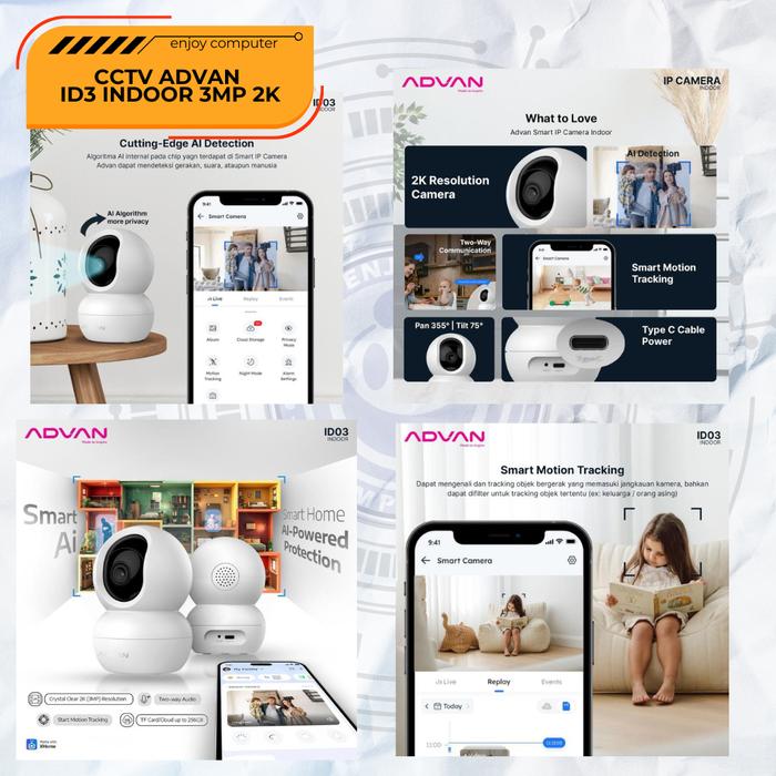 Jual ADVAN Smart IP Camera CCTV 3MP 2K OD3 OD1 - Kota Bekasi - Enjoy ...