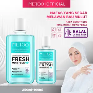 [BEST SELLER] 1 Set MeToo Mouthwash Fresh Mint 250ml+100ml/ nafas segar / menghilangkan bau mulut / kumur karang gigi / non-alkohol