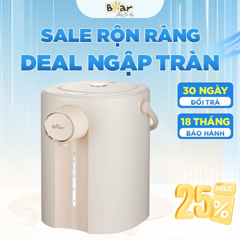 Bình thuỷ điện Bear khử clo 5L Quốc Tế bảo hành 18 tháng SB-BTD5L - Bình đun nước Bear, Bình đun nước pha sữa, Bình đun nước khủ Clo - Đun Siêu Tốc Ấm Siêu Tốc