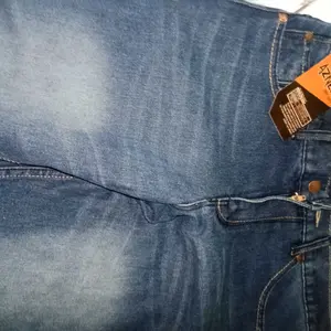 celana panjang pria standar jeans Nyaman Biru Hitam bahan tidak Melar