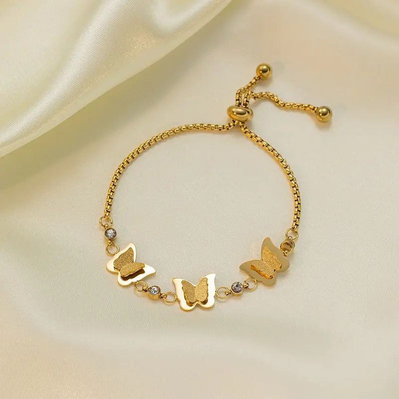 Gelang Tangan Serut Kupu Titanium Gl272 1