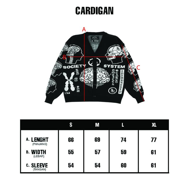 Irish Kelly Cardigan Society System Black Knitwear | Jaket Rajut Hitam Knit 5