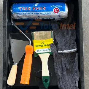 Toko Imel Set Alat Cat Rumah Lengkap dengan Roller Brush dan Sarung Tangan untuk Proyek DIY