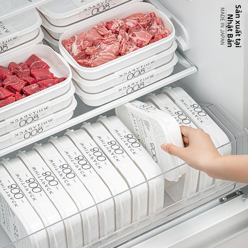 hộp đựng thịt đông lạnh bảo quản thực phẩm nhập khẩu Nhật Bản hộp sắp xếp thực đơn tuần thực phẩm cấp an toàn chuyên dụng tủ lạnh