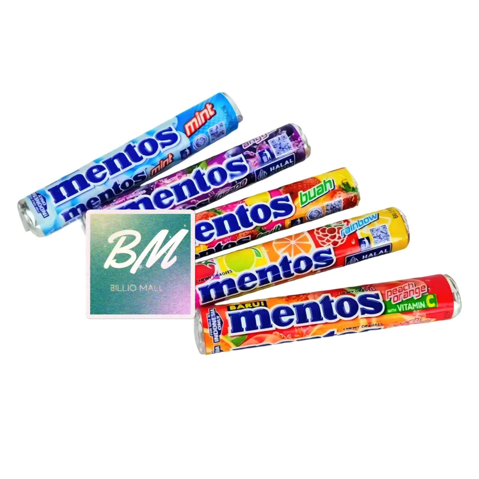 Mentos Roll 29 gr Chewy Dragees Mint Grape Fruit