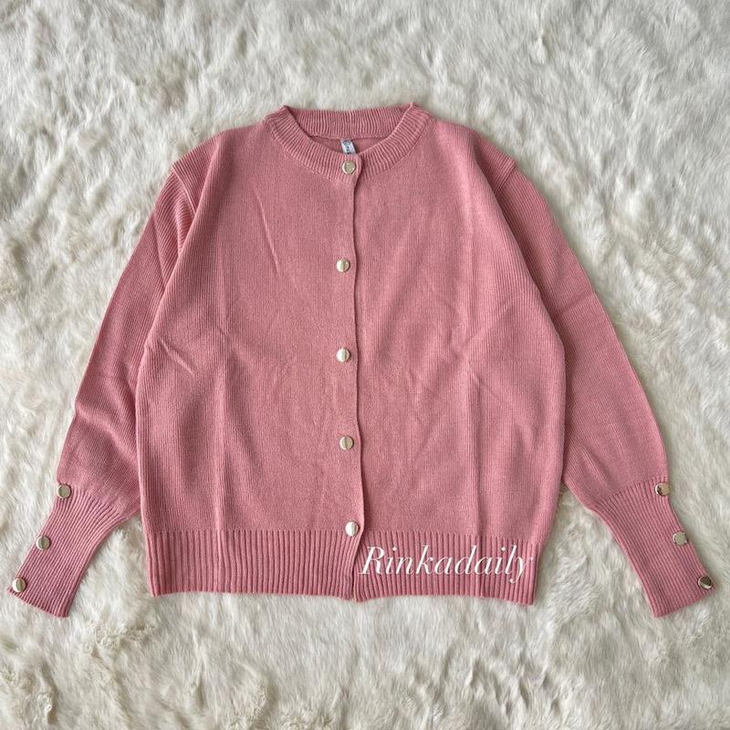 Tarla Cardigan Basic Kancing Gold Tebal Premium 2