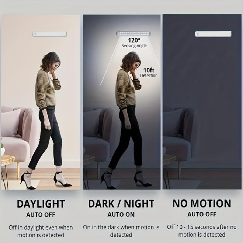 Product Introduction of 1 chiếc Đèn LED cảm biến chuyển động, Pin hoạt động dưới đèn tủ, Đèn tủ từ tính dính ở bất cứ đâu Màu trắng ấm, Cho tủ quần áo phòng ngủ, Tủ, Két an toàn, Hành lang, Cầu thang, Nhà bếp, Tủ đựng thức ăn 17