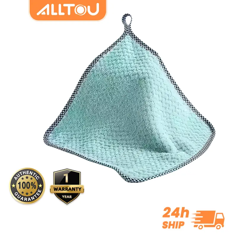 ALLTOU Lap Kain microfiber multifungsi cocok untuk mobil motor kaca serbaguna mudah serap air 0