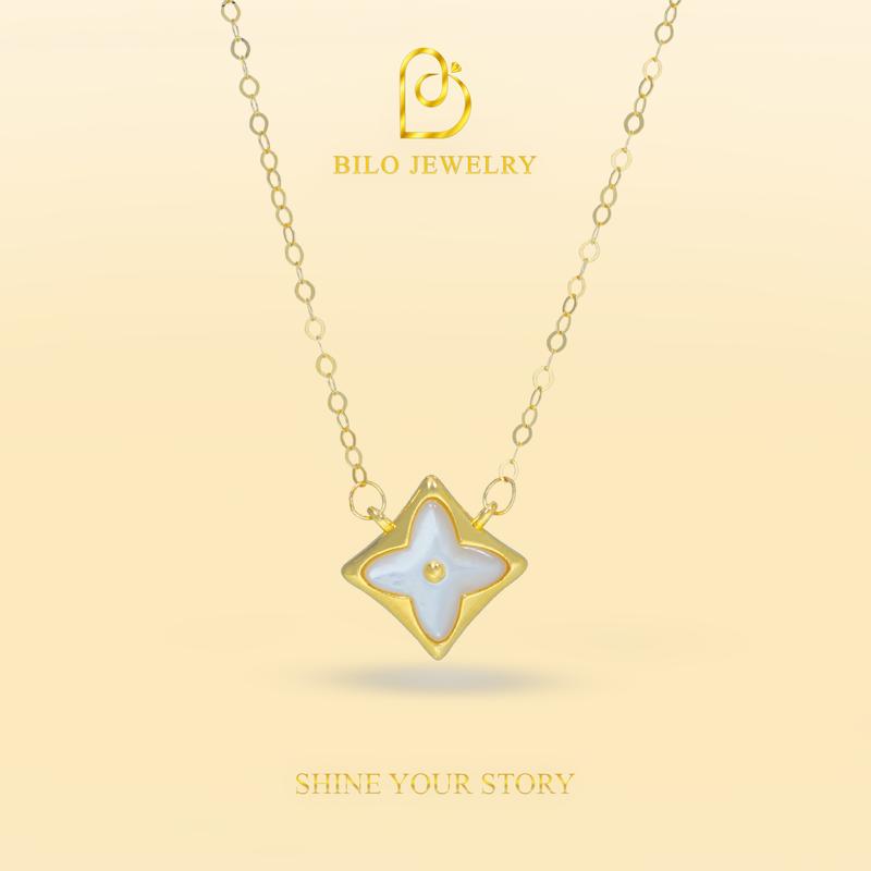 Phụ kiện dây chuyền cỏ bốn lá vuông Bilo Jewelry • Phụ kiện thời trang