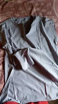Product Review of Tshirt Wanita Atasan Vneck Slit Polos Casual Basic Kaos Simple Cewek Dewasa Baju Pendek Bahan Katun 100% Combed high Premium from T**a a**i 2