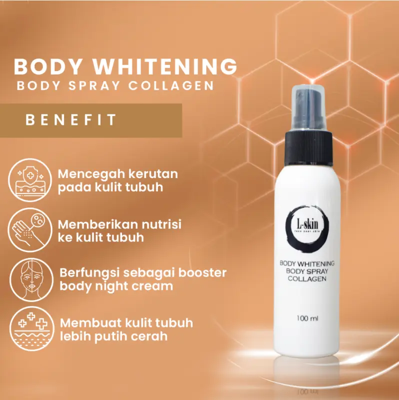Lskin | L skin | lskin Body care toner | body spray/toner badan | Mencerahkan kulit gelap dan kusam 3