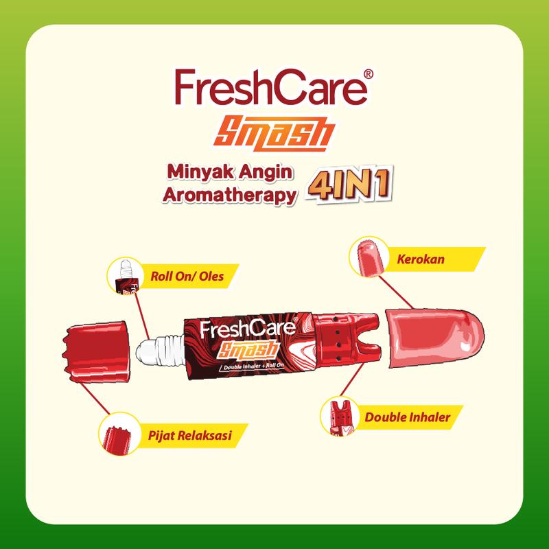 Paket 4 FreshCare (2 FC Smash + 2 FC Smash Matcha) Free 1 lanyard 4