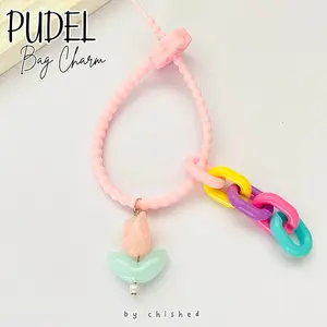 Gantungan Tas Serut Rantai/ Bag Charm Bunga