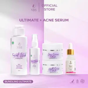 NBS Skincare Ultimate And Serum Acne Paket Perawatan Kecantikan Pengecil Poripori Wajah Untuk Kulit Berjerawat By Nbs_officialstore
