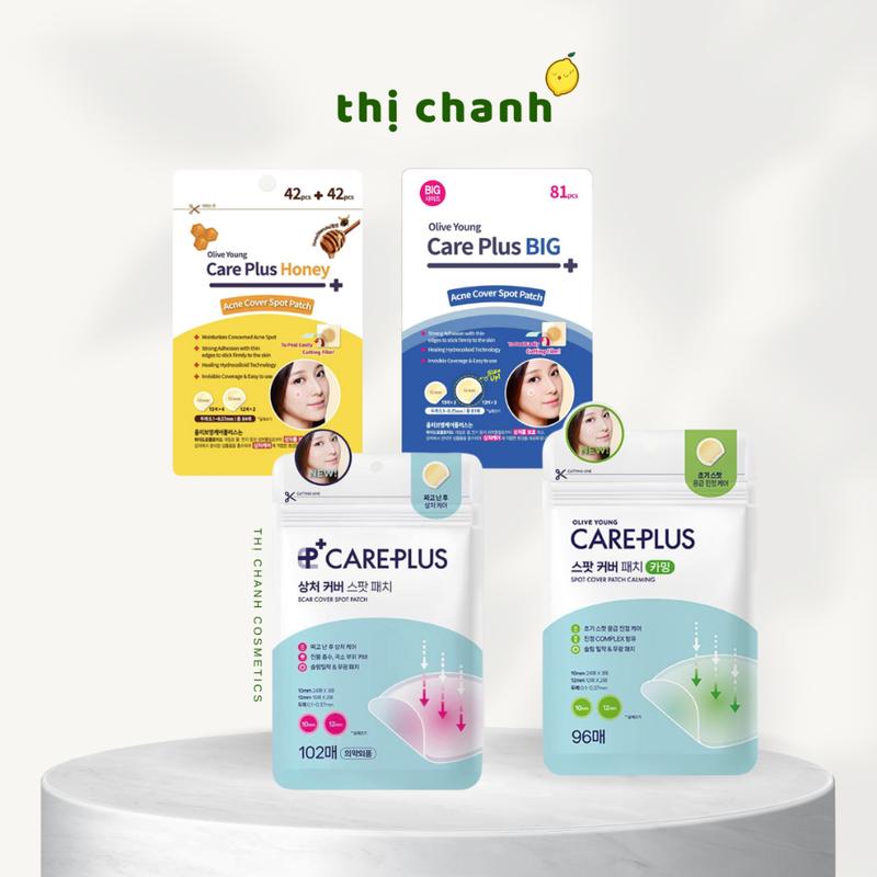 Miếng dán hỗ trợ giảm mụn OLIVE YOUNG CAREPLUS Scar Cover Spot Patch Calming
