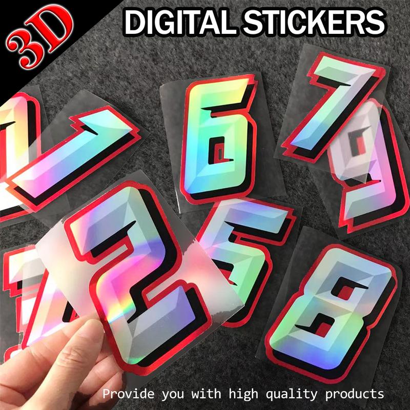 Kỹ thuật số DIY phản quang Sticker xe máy số Sticker Yamaha XMAX Lc135 Y15Zr R25 Mt09 125zr Sirius XSR125 Grande 125 Honda Click Wings Winner X BEAT WAVE Vario 150 Alpha Blade vespa xe gắn máy sửa đổi mũ bảo hiểm xe trang trí Sticker Decal Tem Nhãn Dán