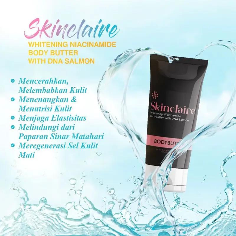 Bigenmi Skinclaire Whitening Niacinamide - Body Butter DNA SALMON Lotion Extract Tubuh Hand Vitamin 6