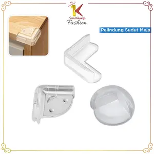 C585 Pelindung Siku Sudut Meja Transparan Silikon Serbaguna
