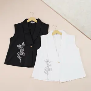 HAYU VEST - Outerwear - Outer - Vest - Semi Wool - Bordir - Embroidery By MADISA