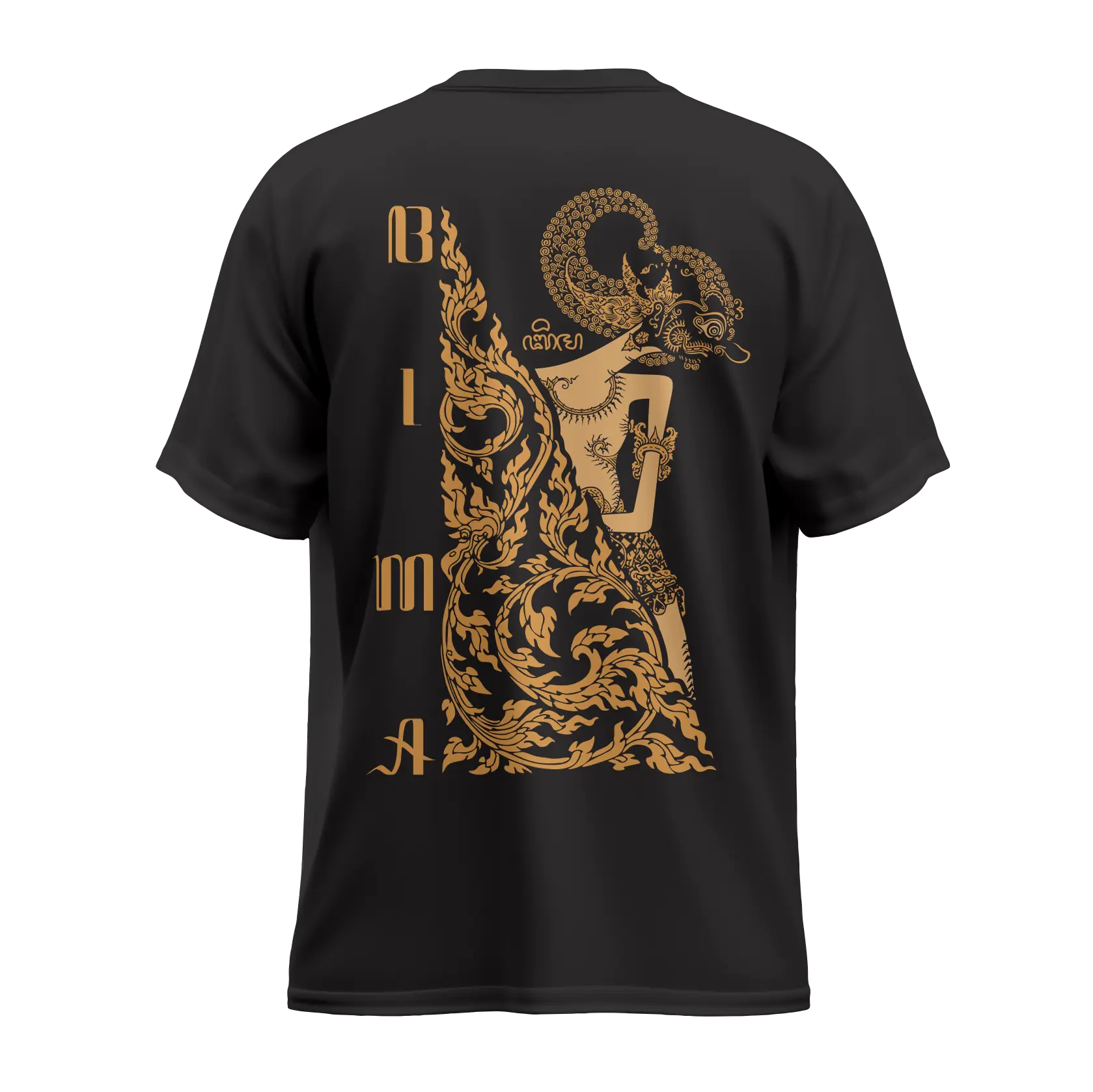 Kaos Wayang BIMA Warna Hitam Combed 24s Unisex