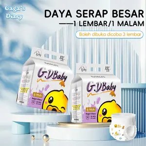 [2 BALL]Gaga's Diary popok bayi promo hari ini newborn diapers pants  murah bayi 0 6 bulan lembutM-XXL Ringan Sirkulasi Udara Baik Mencegah Iritasi