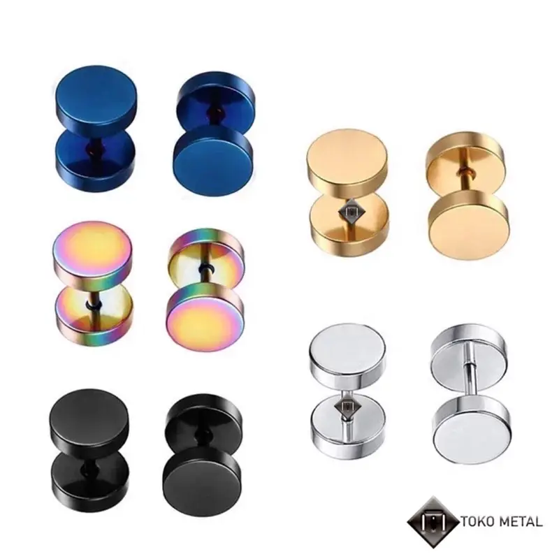 Anting Tindik 100% Titanium Kualitas Tinggi Pircing Roda Pria Dan Wanita [ Toko Metal] 1