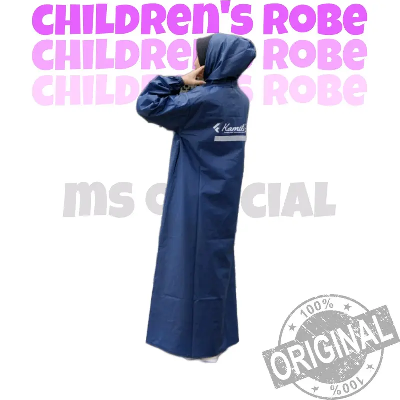 Kamila Kids Jas Hujan Gamis Anak Raincoat Gamis Anak Kamila Tebal Dan Elastis Pvc 0,25 4