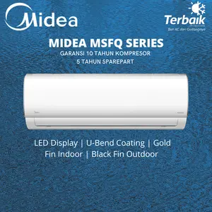 AC MIDEA 1 PK l Display Suhu l Hyper Graphfin Anti Karat l Hemat Listrik - MSFQ09CRN