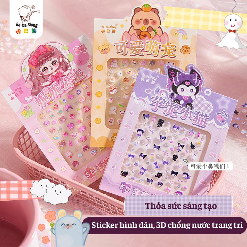 Sticker nổi 3D Bubble BonBon Charm dán 3D Diy 3D Glow-in-the-Dark Dán Hoạt Hình Dễ Thương