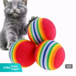 Bola renbow mainan kucing