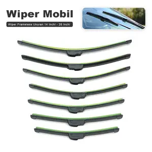 Kipas Kaca Mobil 14-26 Inch Bahan Lentur Kuat Desain Ergonomis Wiper Kaca Mobil Tanpa Bingkai Windshield Car