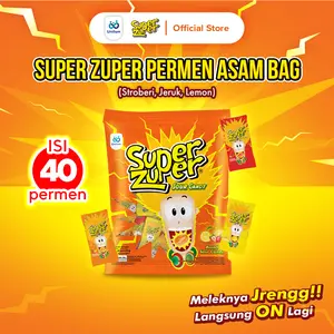 Super Zuper Permen Asem Rasa Buah Bag - Sour Candy Mix 1 Bag (Isi 40 Pcs)