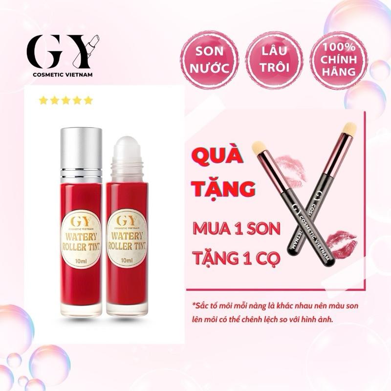 GY COSMETIC VIETNAM Son Tint Lì Bi Lăn Watery Roller Tint 10ml - 9 Màu Mới - Chất Son Lì - Mua 1 Son Tặng 1 Cọ - Chính Hãng 100%