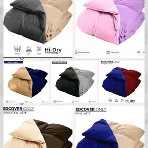 Bedcover Saja Free Tas Bed Cover Polos Two Tone Kombinasi Dua Warna Ukuran 120x200 160x220 180x220 200x220 Bed Cover Aesthetic Full Dacron Selimut Saja King pengantin bad