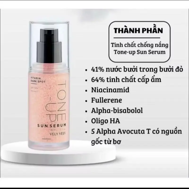Serum chống nắng nâng tone spf 50+pa ++++ ve-ly ve-ly 30ml, Chăm Sóc Da 2