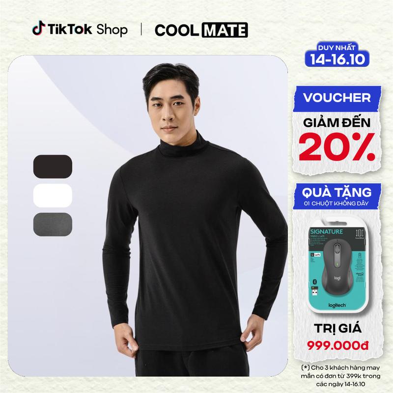 [Outlet Không đổi trả] Áo giữ nhiệt Ex-Warm Lenzing Modal cổ cao - Coolmate